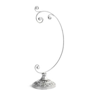 Silver Scroll Ornament Stand
