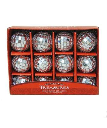 Petite Treasures Mirrored Disco Ball Glass Ornaments