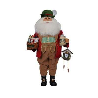 German Santa with Cuckoo Clock
