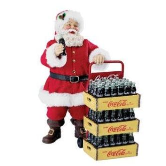 Coca-Cola® Santa With Delivery Cart Figurine