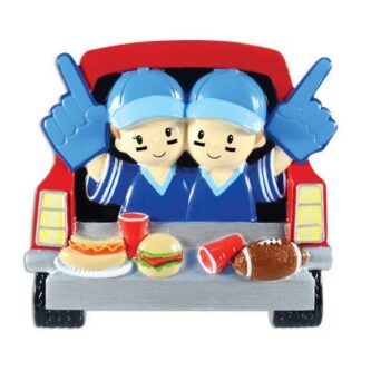Tailgating Football Couple Ornament