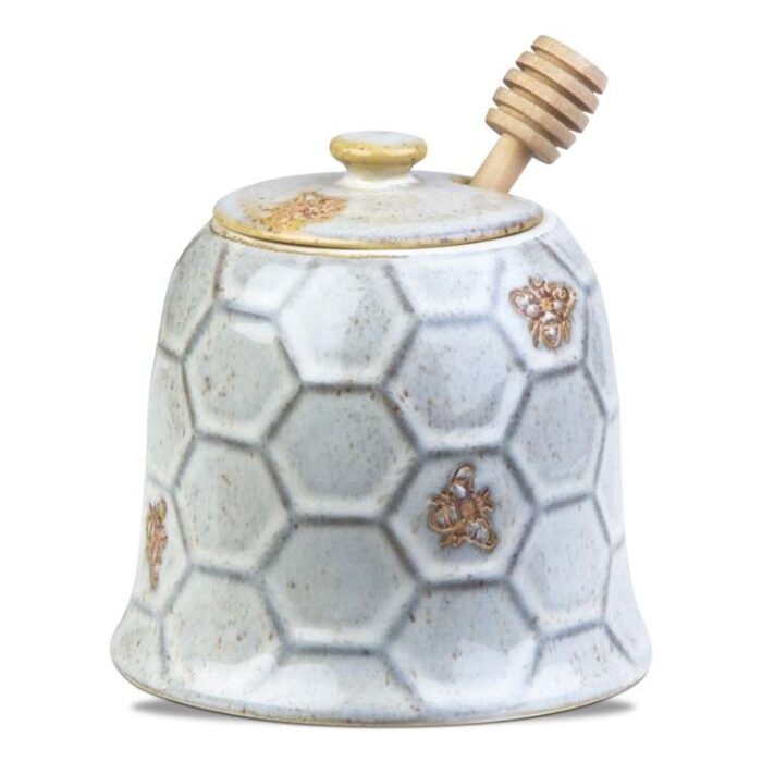 Beehive Honey Pot and Dipper Set