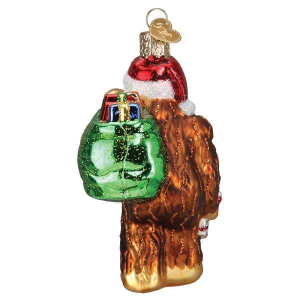 Old World Christmas Blown Glass Santa Sasquatch Ornament