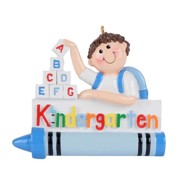 Kindergarten Crayon Child Ornaments Personalize