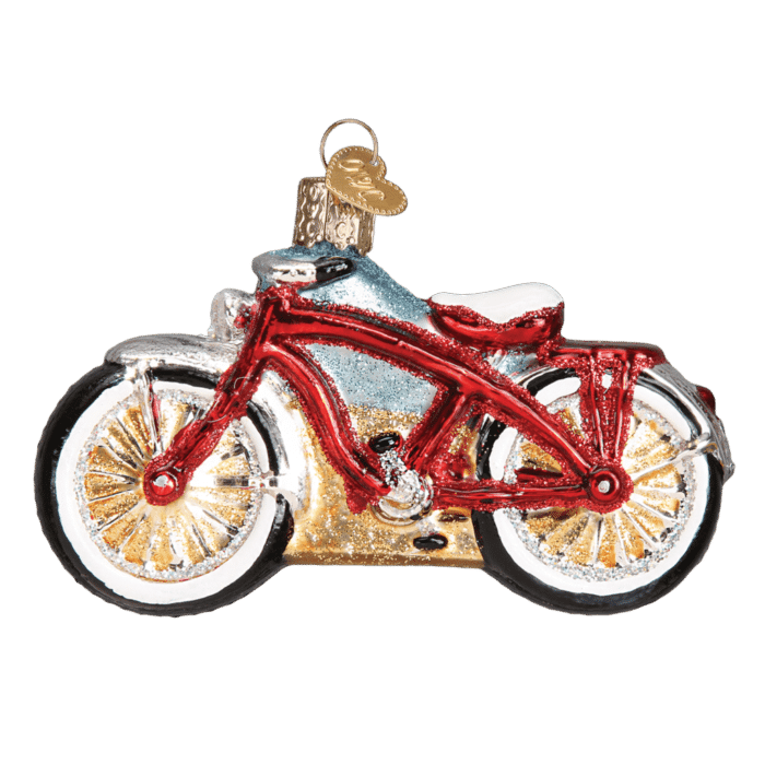 Old World Christmas Blown Glass Cruiser Bike Ornament