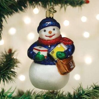 USPS Snowman Ornament Old World Christmas