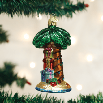 Old World Christmas Blown Glass Christmas Palm Tree Ornament