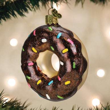 Chocolate Sprinkles Donut Ornament Old World Christmas