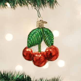 Old World Christmas Blown Glass Cherries Ornament