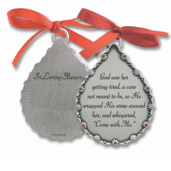 God Saw Her Memorial Tear Shaped Ornament