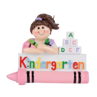 Kindergarten Crayon Child Ornaments Personalize