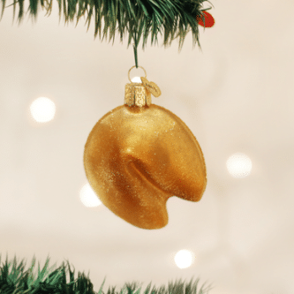 Old World Christmas Blown Glass Fortune Cookie Ornament