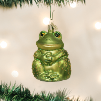 Sitting Frog Ornament Old World Christmas