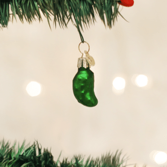 Old World Christmas Blown Glass Mini Gurken Pickle Ornament
