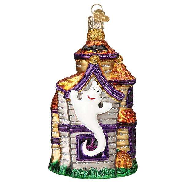 Old World Christmas Blown Glass Haunted House Ornament