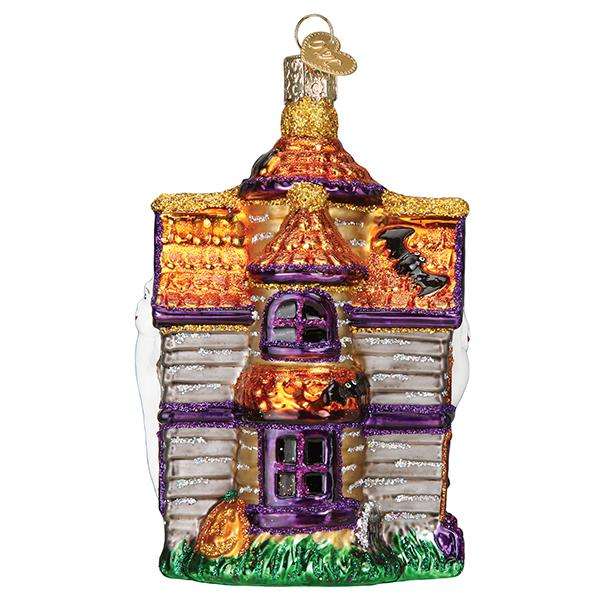 Old World Christmas Blown Glass Haunted House Ornament