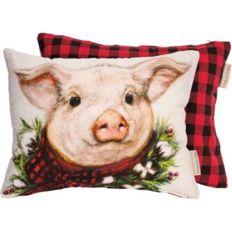 Holiday Pig Pillow