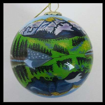 Mountain Two Peaks Colorado Ornament