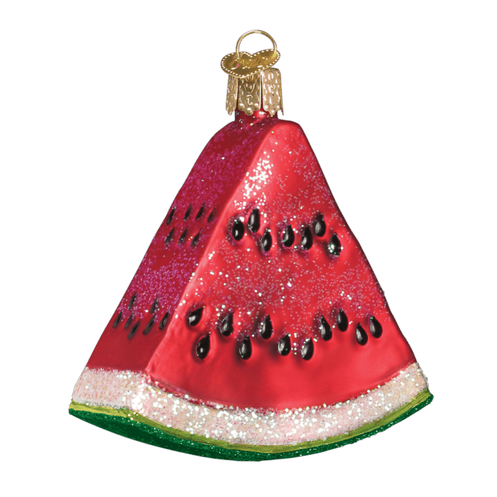 Old World Christmas Blown Glass Watermelon Slice Ornament