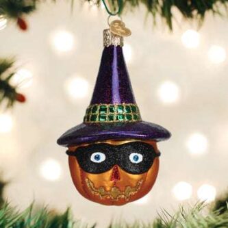Masked Witch Jack O'lantern Ornament Old World Christmas