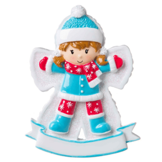 Boy or Girl Snow Angel Personalized Ornament