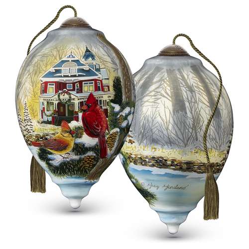 Cardinal Winter Beauty Neqwa Art® Ornament