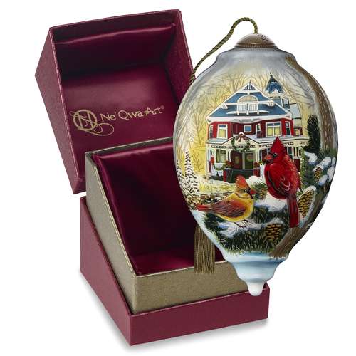 Box Cardinal Winter Beauty Neqwa Art® Ornament