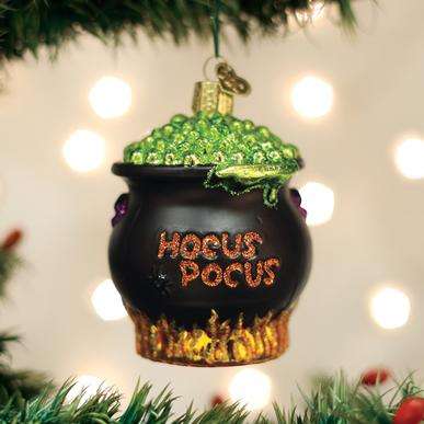 Old World Christmas Blown Glass Halloween Cauldron Ornament