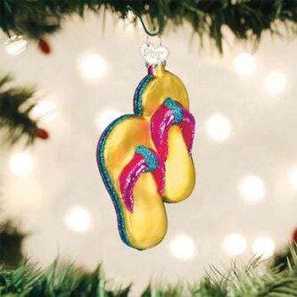 Yellow Flip-flops Ornament Old World Christmas