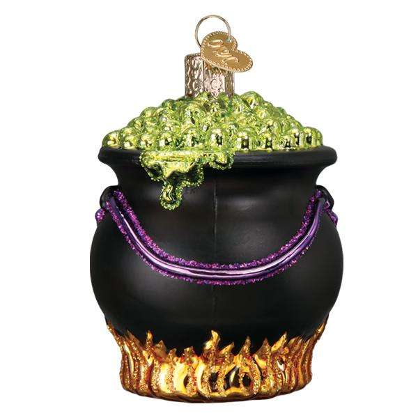 Old World Christmas Blown Glass Halloween Cauldron Ornament