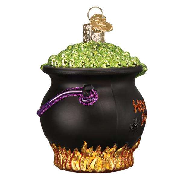Old World Christmas Blown Glass Halloween Cauldron Ornament