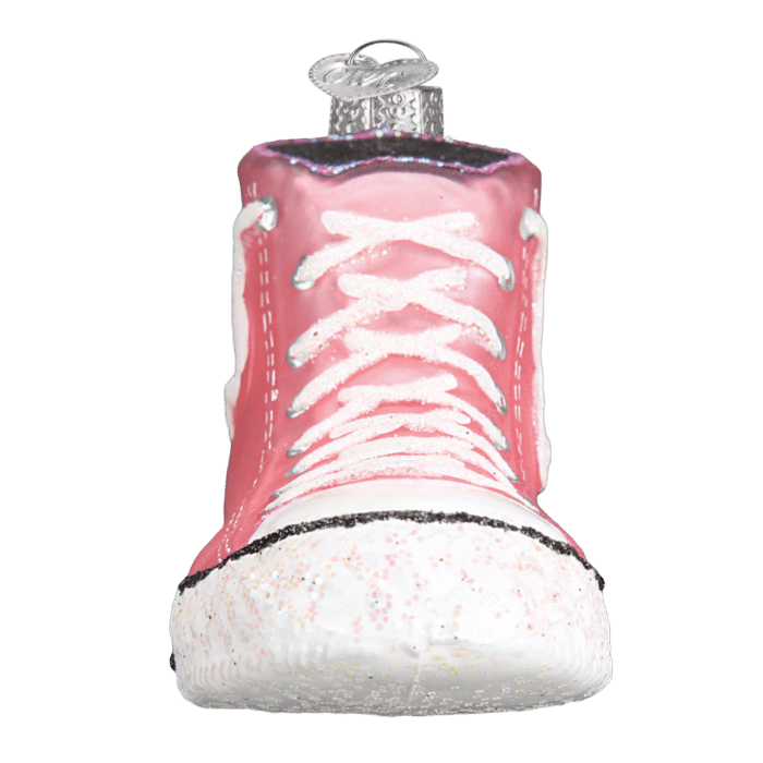 Old World Christmas Blown Pink High-top Sneaker Ornament