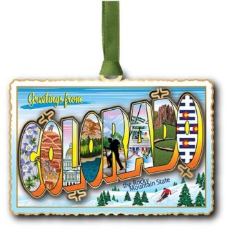 Colorado Vintage Postcard Ornament