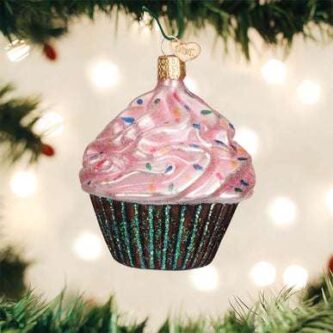 Pink Chocolate Cupcake Ornament Old World Christmas
