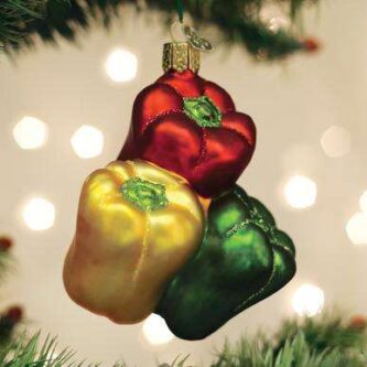 Old World Christmas Blown Glass Bell Peppers Ornament
