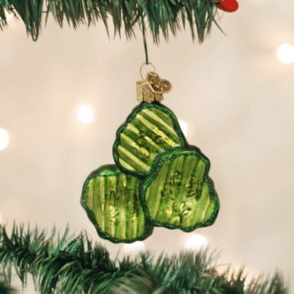 Old World Christmas Blown Glass Pickle Chips Ornament