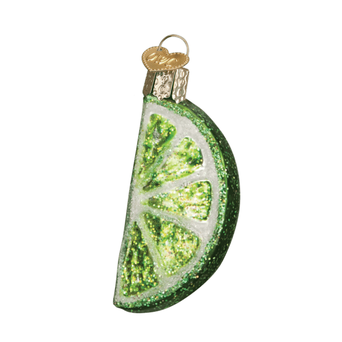 Old World Christmas Blown Glass Lime slice Ornament