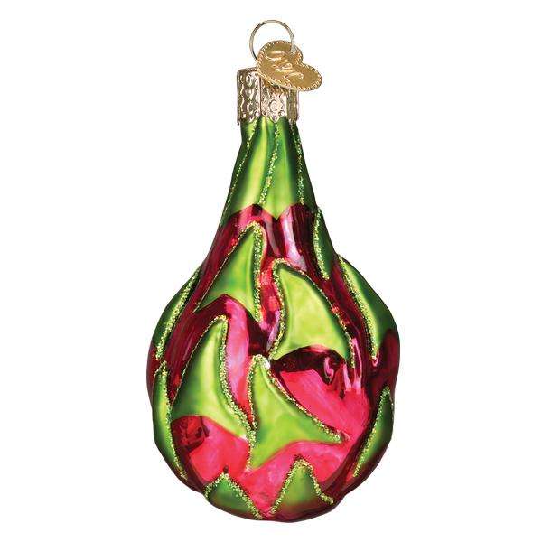 Old World Christmas Blown Glass Dragon Fruit Ornament