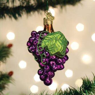 Old World Christmas Blown Glass Grapes Ornament
