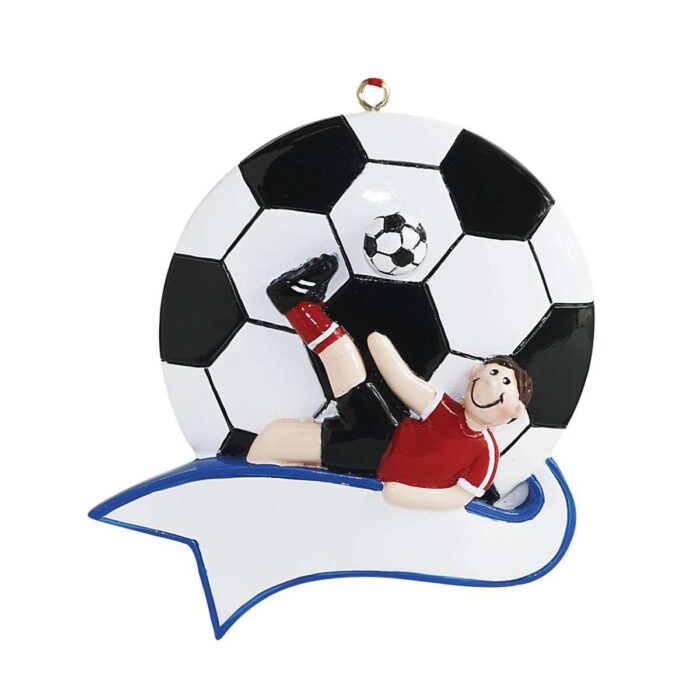 Soccer Ball Kick Personalized Ornament Two Styles