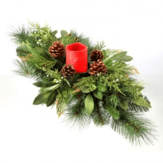 Pine Juniper with Bay Leaf and Pinecone Centerpiece