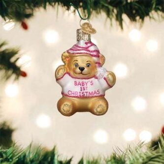 Baby's First Teddy Bear Ornament Old World Christmas