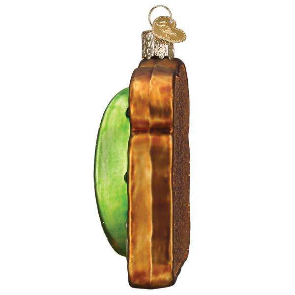 Old World Christmas Blown Glass Avocado Toast Ornament