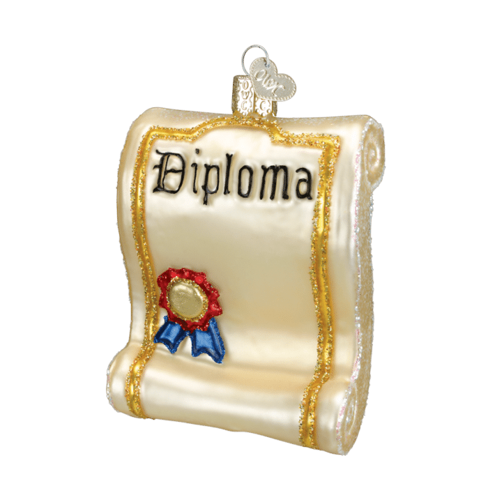 Old World Christmas Blown Glass Diploma Ornament