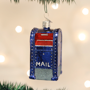 Old World Christmas Blown Glass Mail Box Ornament