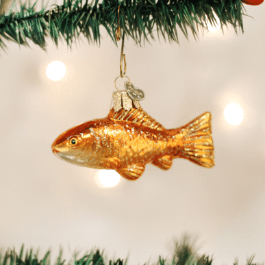 Old World Christmas Blown Glass Goldfish Ornament