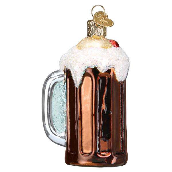 Old World Christmas Blown Glass Root Beer Float Ornament