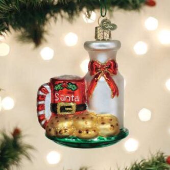 Santa's Milk & Cookies Ornament Old World Christmas