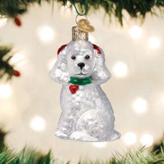 White Poodle Ornament Old World Christmas