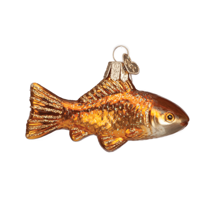 Old World Christmas Blown Glass Goldfish Ornament